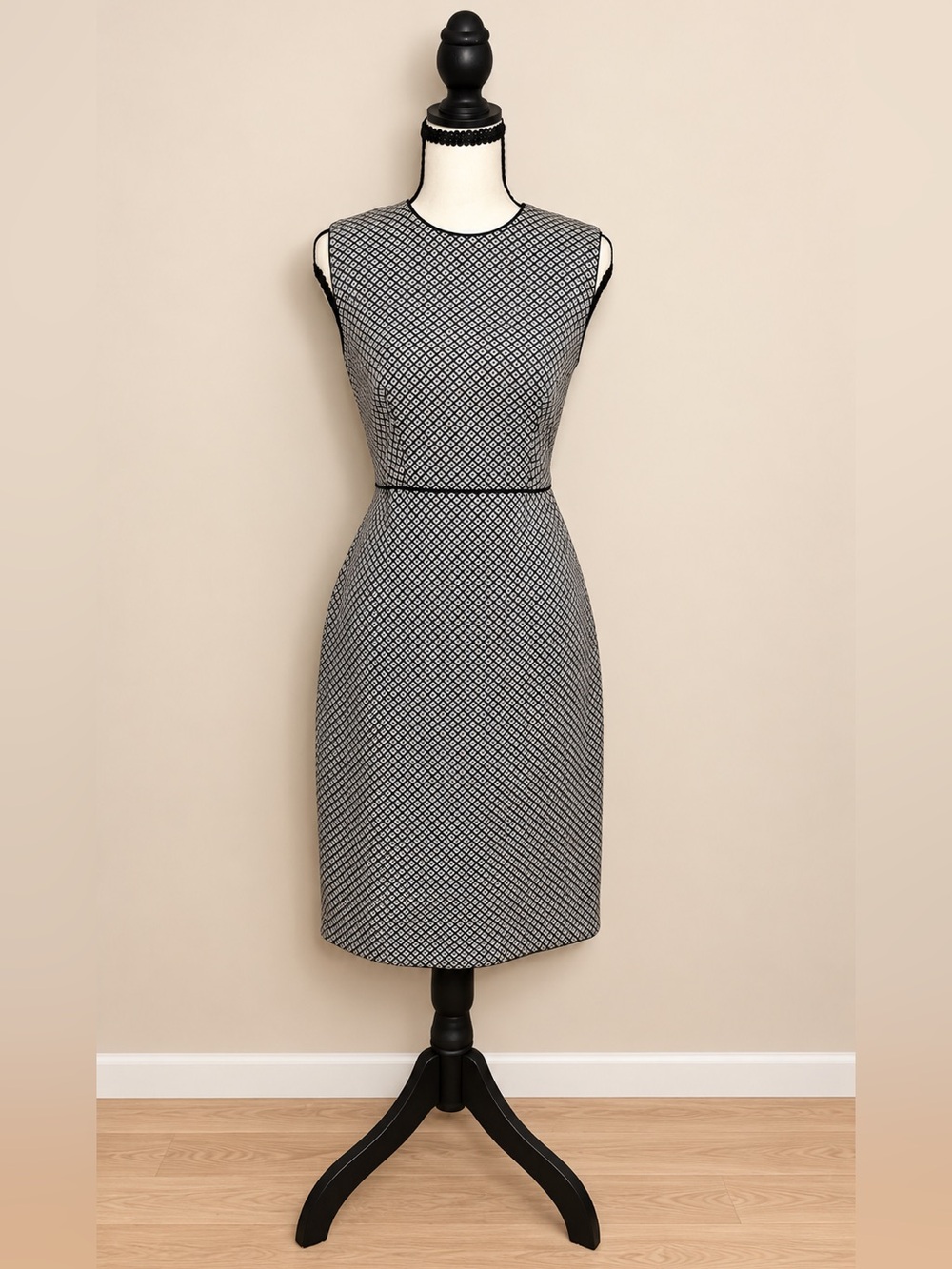 Ann Taylor Petite Geometric Jacquard Sheath Dress Size 4P